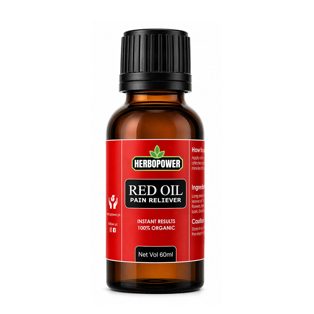 HERBOPOWER Red Oil – Herbal Pain Relief Oil (60ml) - Buy 1 get 1 Free Offer